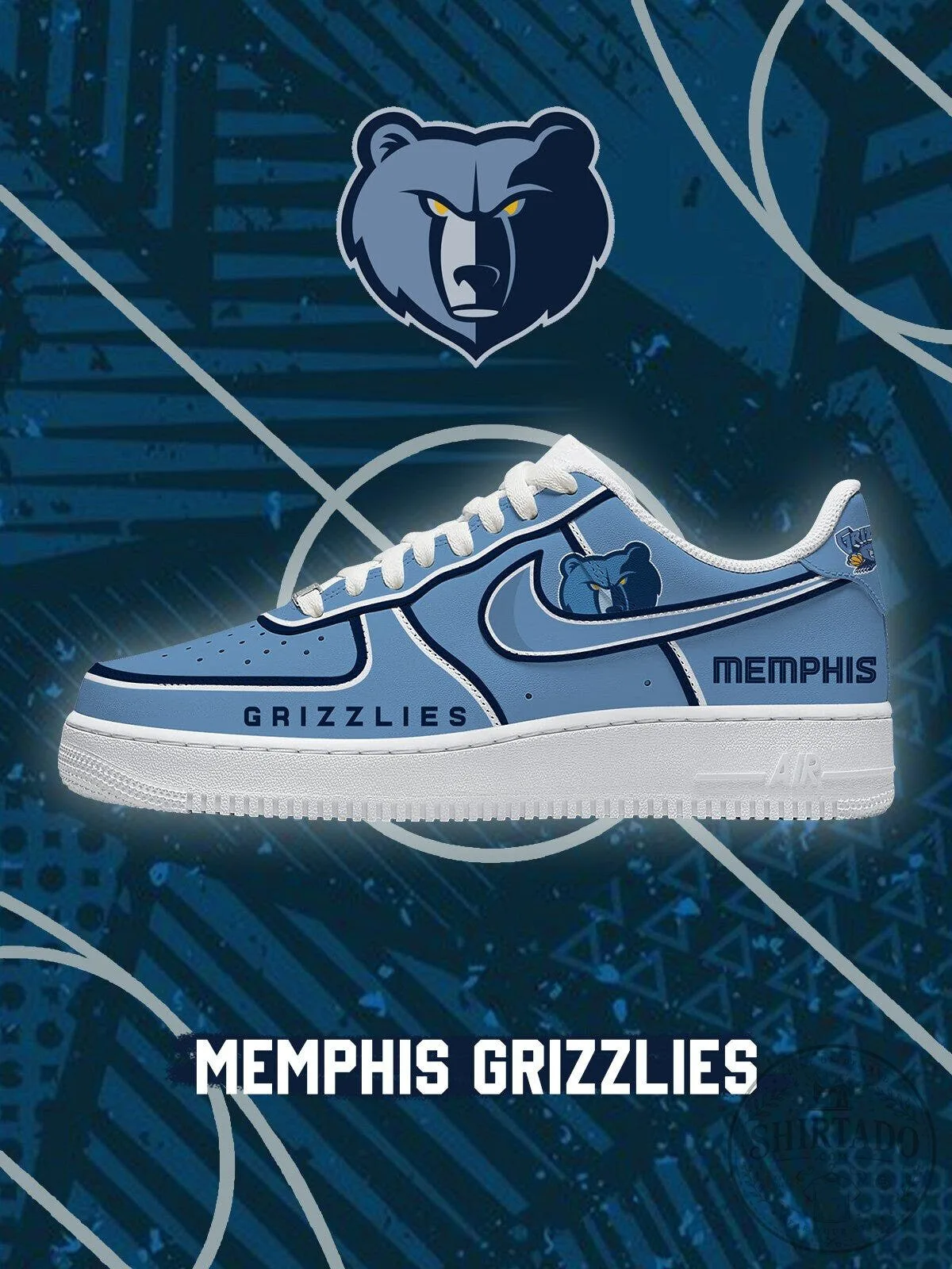 Memphis Grizzlies Basketball Team Custom Sneakers