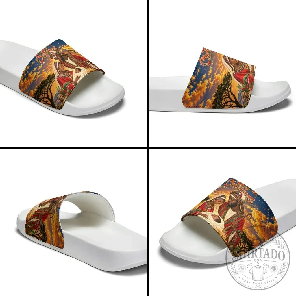 Kenya Christmas African Holy Family Savanna Sunset Slide Sandals 13 Kenya Christmas African Holy Family Savanna Sunset Slide Sandals