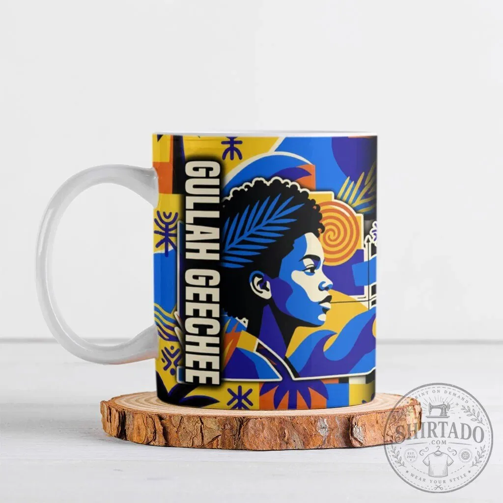 Gullah Geechee African American Black History Vibrant Abstract Coastal Mug