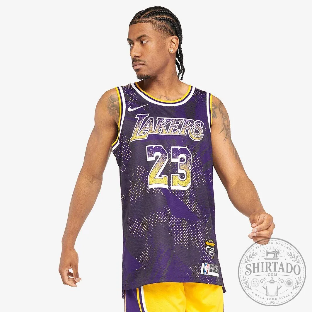 LeBron James Los Angeles Lakers Purple Select Series Basketball Jersey