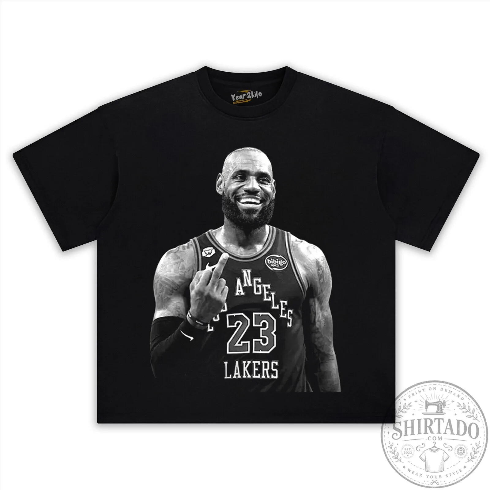LeBron James Los Angeles Lakers Basketball Player Black T-Shirt
