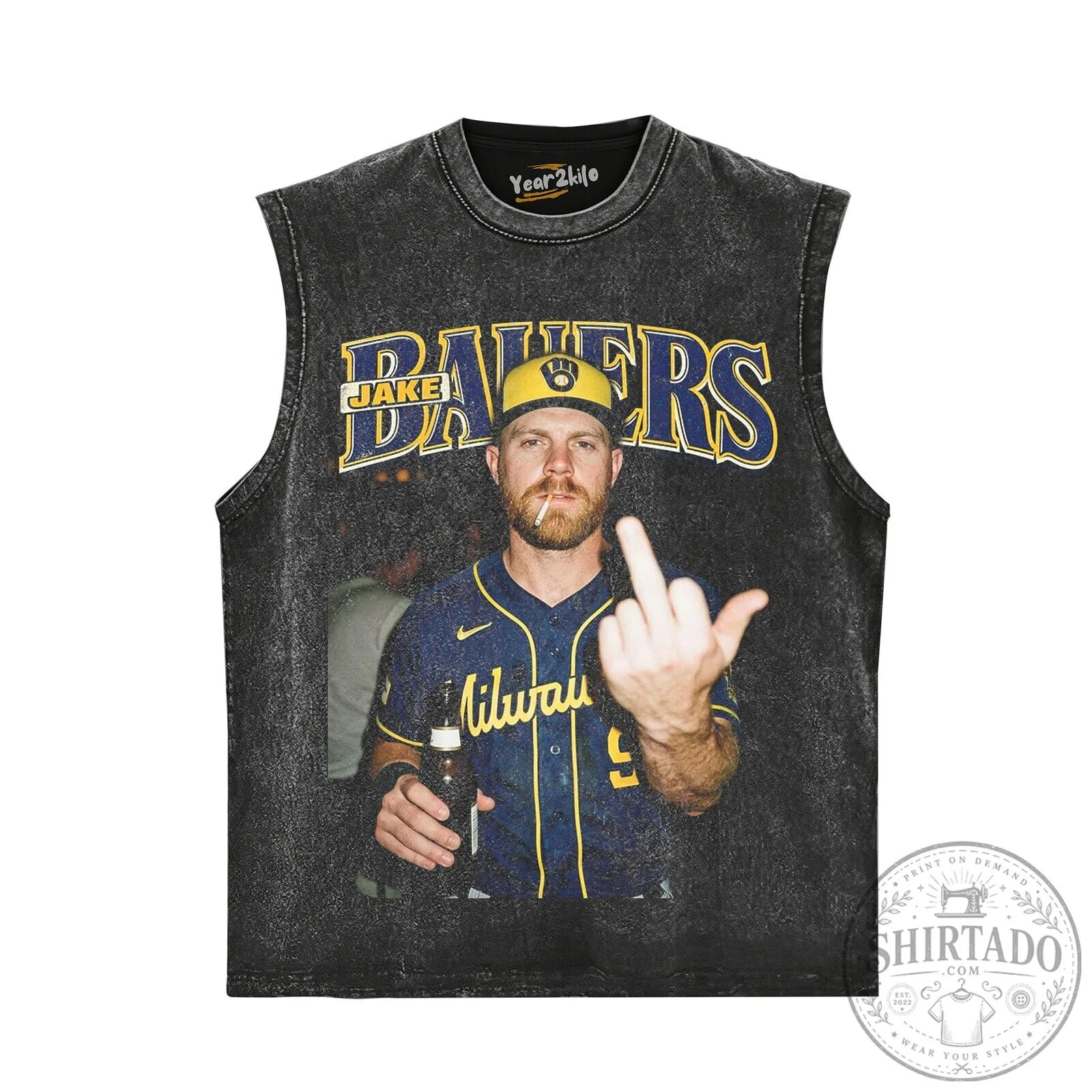 Jake Bauers Milwaukee Brewers Baseball Player Middle Finger T-Shirt 13 Jake Bauers Milwaukee Brewers Baseball Player Middle Finger T-Shirt