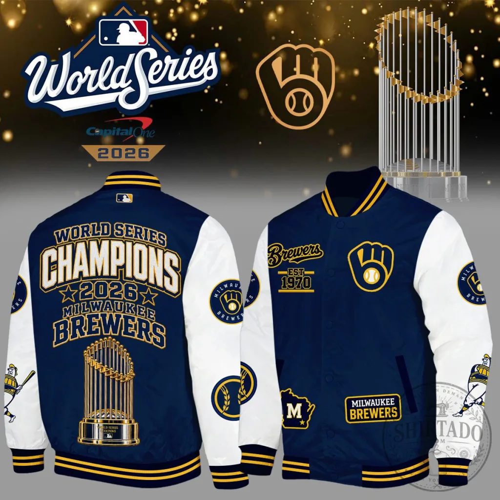 2026 World Series Champions Bomber Jacket for Milwaukee Brewers Fans 2026 World Series Champions Bomber Jacket for Milwaukee Brewers Fans