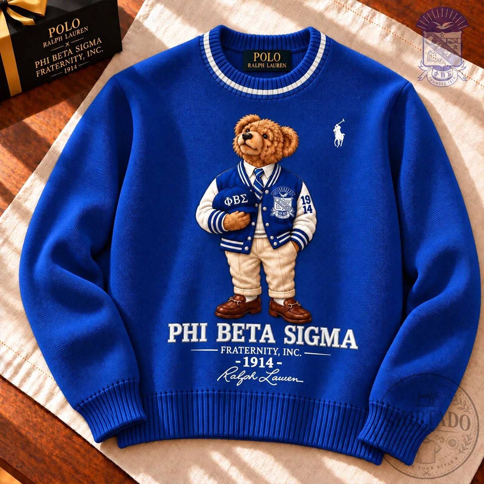 Phi Beta Sigma Fraternity Polo Ralph Lauren Bear Blue Sweatshirt 7 Phi Beta Sigma Fraternity Polo Ralph Lauren Bear Blue Sweatshirt