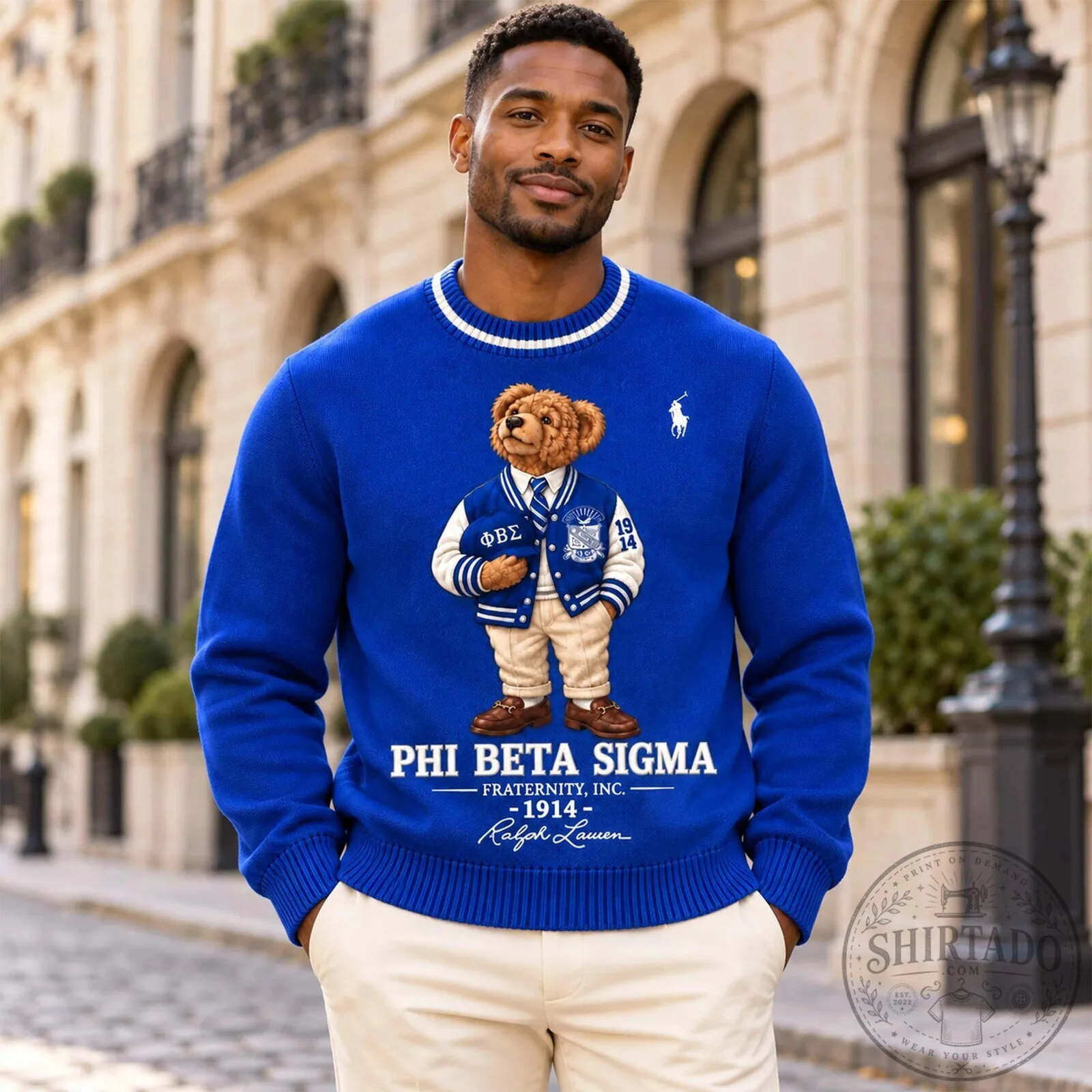 Phi Beta Sigma Fraternity Polo Ralph Lauren Bear Blue Sweatshirt 9 Phi Beta Sigma Fraternity Polo Ralph Lauren Bear Blue Sweatshirt