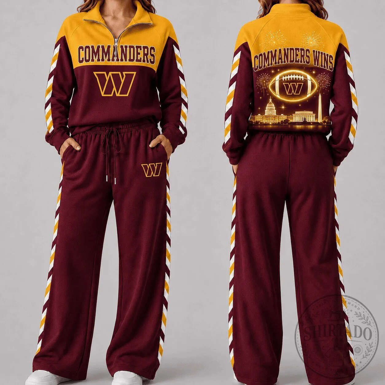 Washington Commanders Women's Game Day Quarter Zip Pullover Tracksuit Top