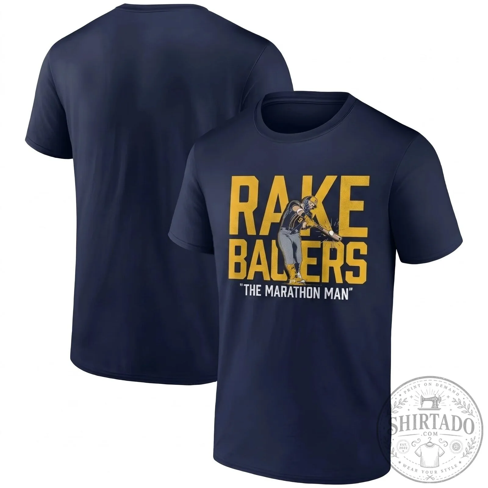 Milwaukee Brewers Rake Ballers Marathon Man Black T-Shirt 8 Milwaukee Brewers Rake Ballers Marathon Man Black T-Shirt
