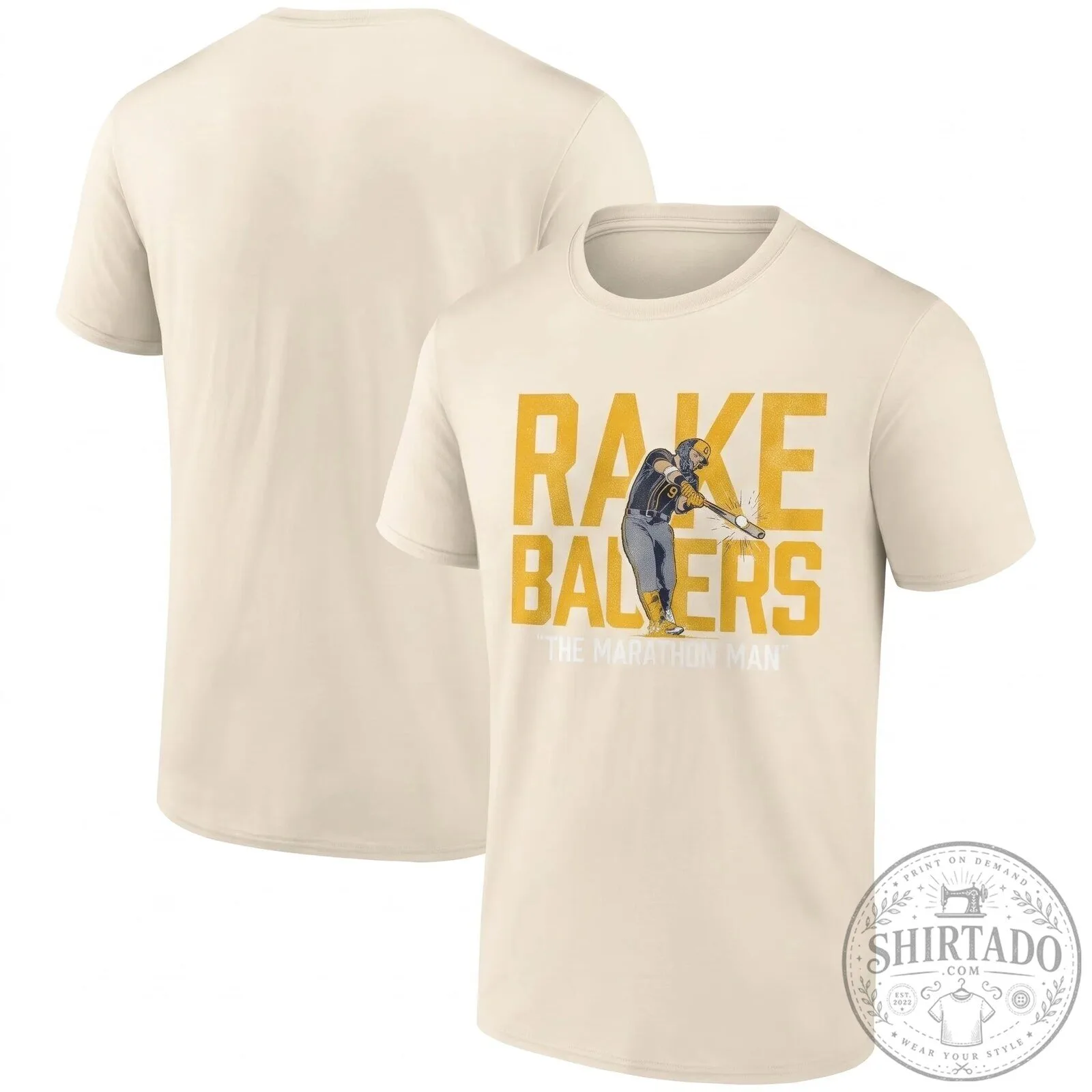 Milwaukee Brewers Rake Ballers Marathon Man Black T-Shirt 10 Milwaukee Brewers Rake Ballers Marathon Man Black T-Shirt