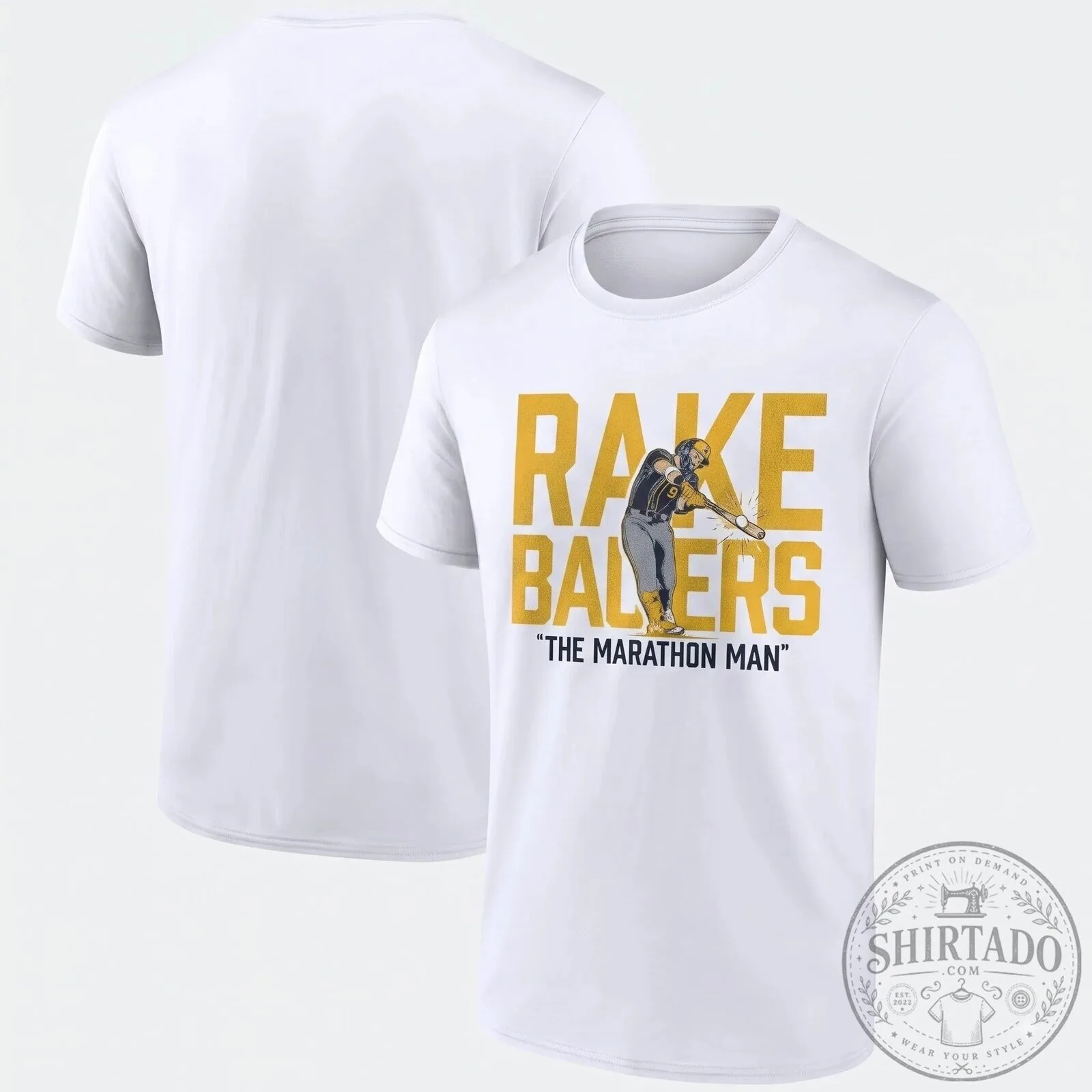Milwaukee Brewers Rake Ballers Marathon Man Black T-Shirt 11 Milwaukee Brewers Rake Ballers Marathon Man Black T-Shirt
