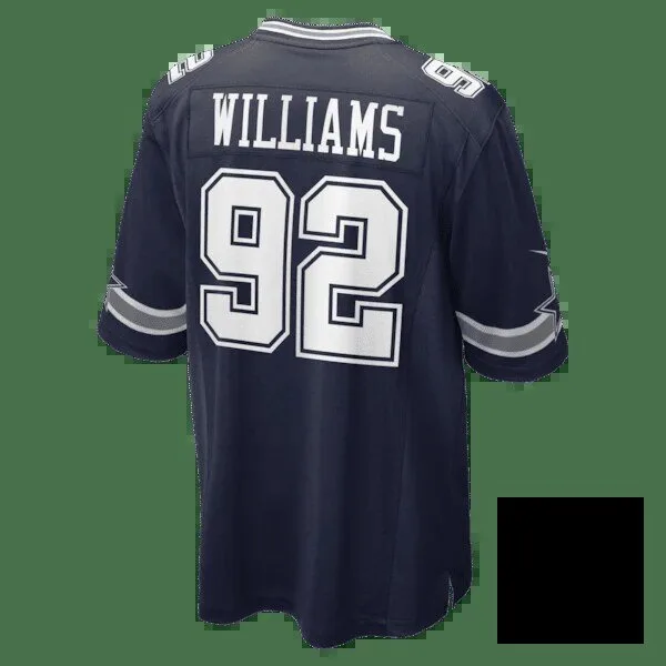 Dallas Cowboys Quinnen Williams Number 92 Navy Blue Football Jersey 15 Dallas Cowboys Quinnen Williams Number 92 Navy Blue Football Jersey