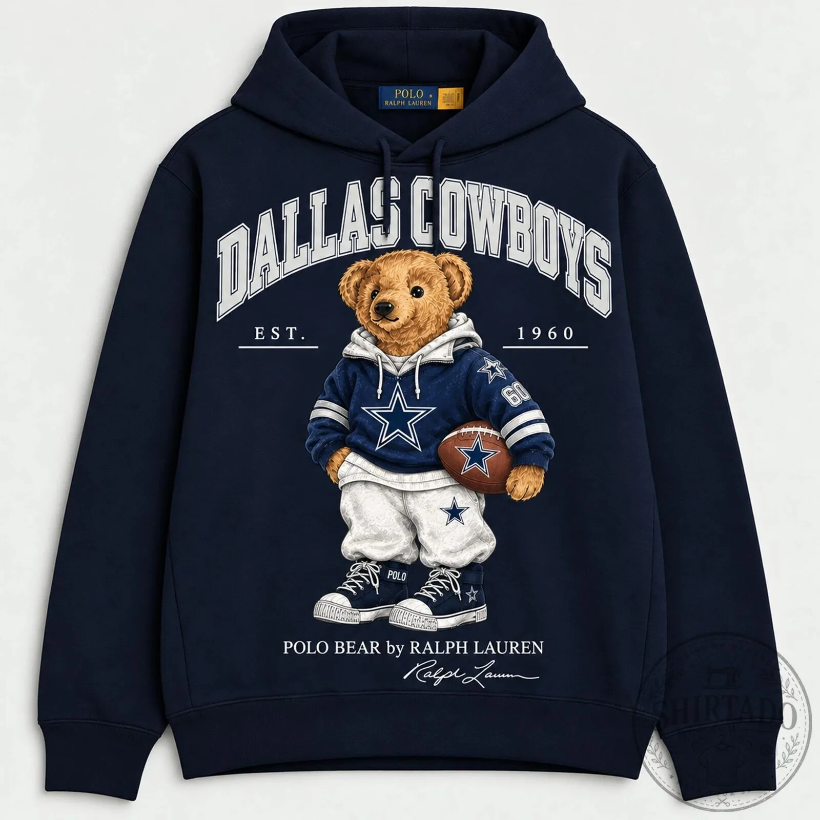 Dallas Cowboys Polo Bear by Ralph Lauren Navy Blue Hoodie 7 Dallas Cowboys Polo Bear by Ralph Lauren Navy Blue Hoodie