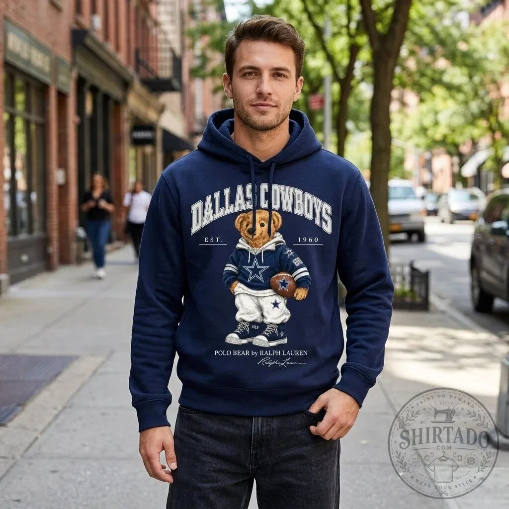 Dallas Cowboys Polo Bear by Ralph Lauren Navy Blue Hoodie 9 Dallas Cowboys Polo Bear by Ralph Lauren Navy Blue Hoodie
