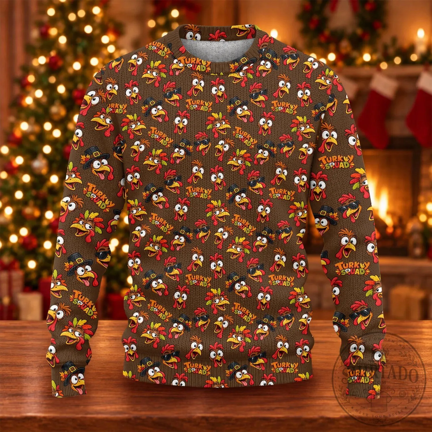 Thanksgiving Turkey Squad Ugly Christmas Sweater Holiday Party Sweatshirt 14 Thanksgiving Turkey Squad Ugly Christmas Sweater Holiday Party Sweatshirt