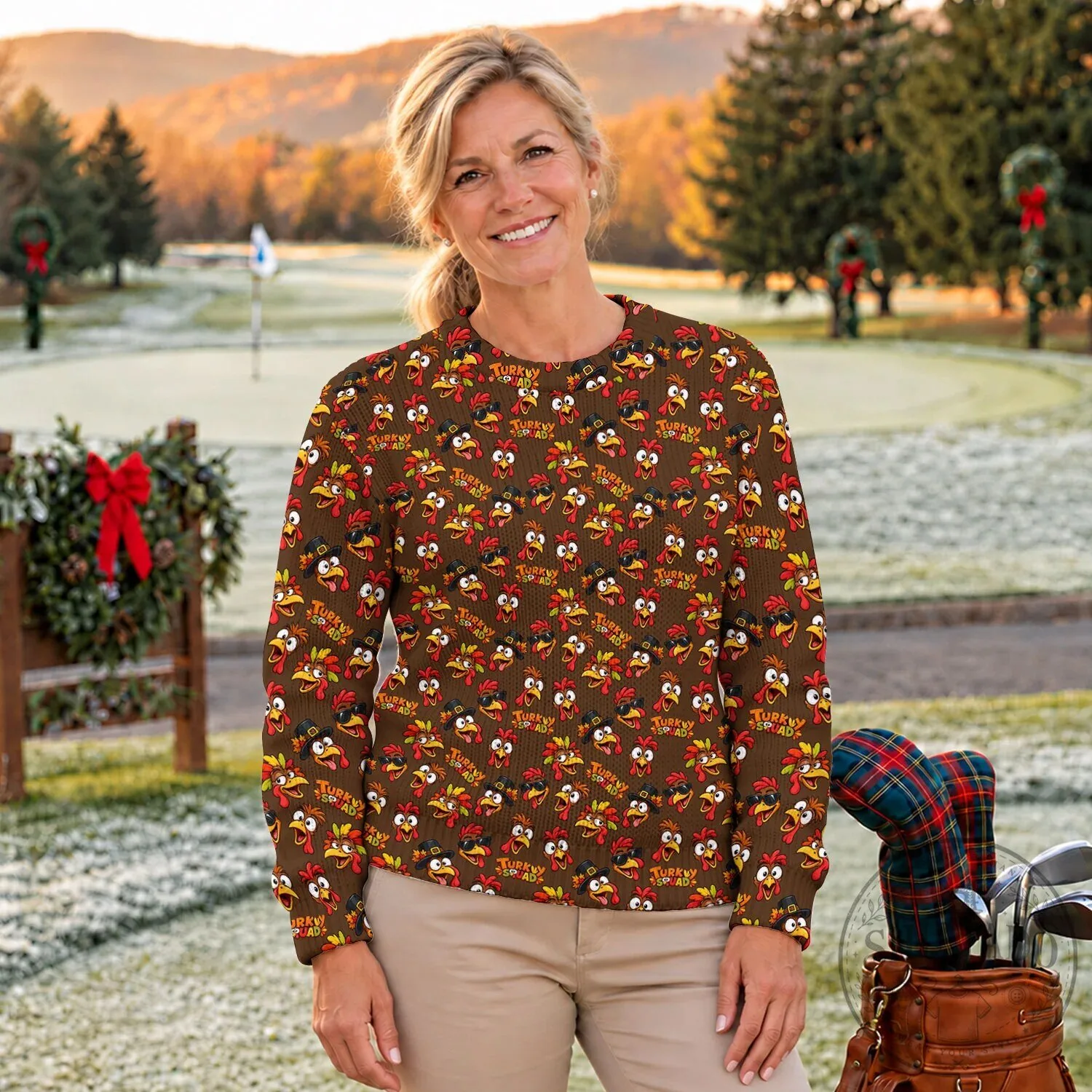 Thanksgiving Turkey Squad Ugly Christmas Sweater Holiday Party Sweatshirt 15 Thanksgiving Turkey Squad Ugly Christmas Sweater Holiday Party Sweatshirt