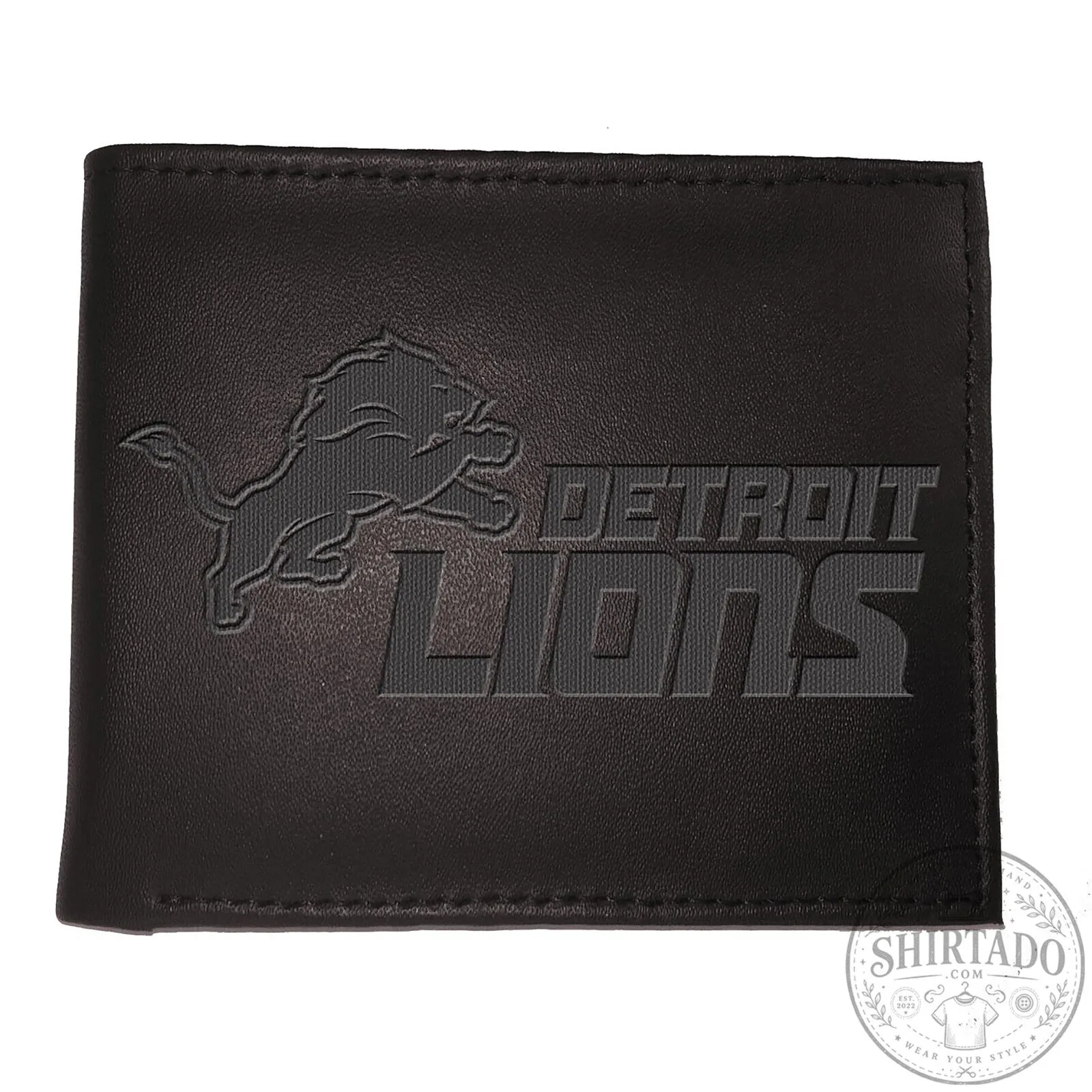 Detroit Lions NFL Football Team Logo Black Bi-Fold Wallet 5 Detroit Lions NFL Football Team Logo Black Bi-Fold Wallet
