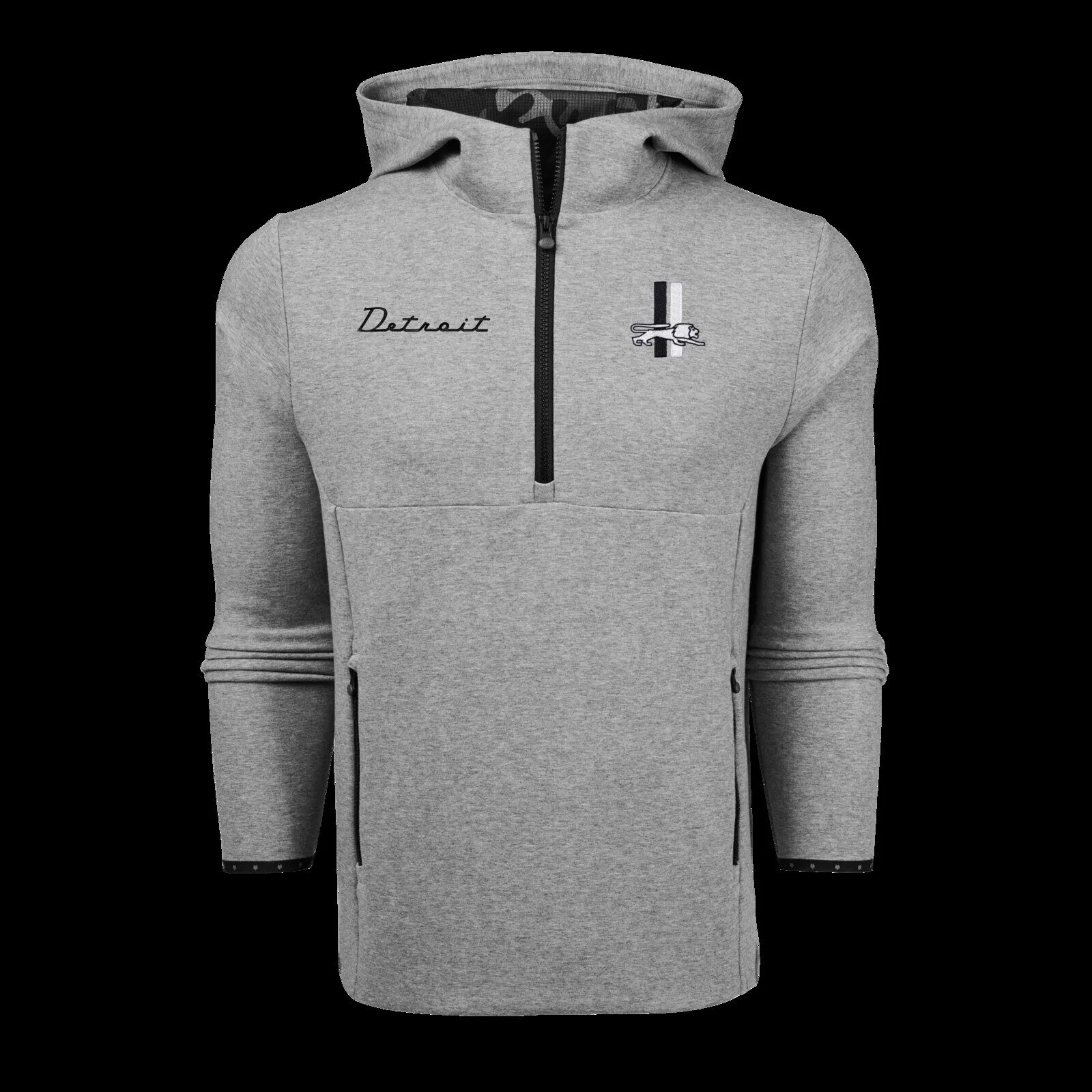 Detroit Lions Vintage Calgary Quarter Zip Hoodie for Men and Women 3 Detroit Lions Vintage Calgary Quarter Zip Hoodie for Men and Women