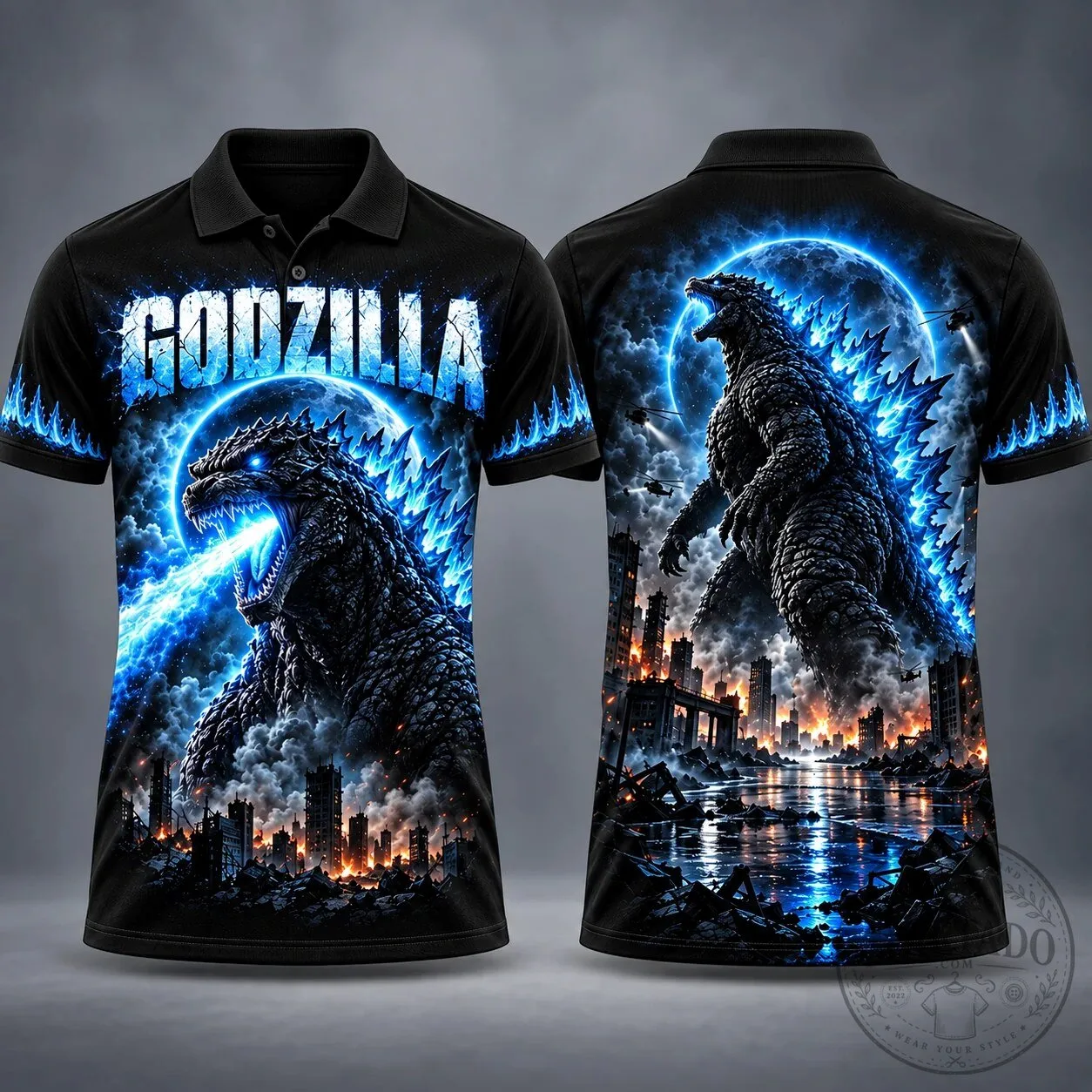 Godzilla Roaring Monster King of the Monsters City Destruction T-Shirt 9 Godzilla Roaring Monster King of the Monsters City Destruction T-Shirt
